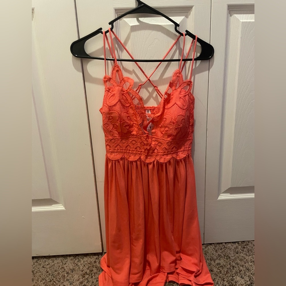 coral dress